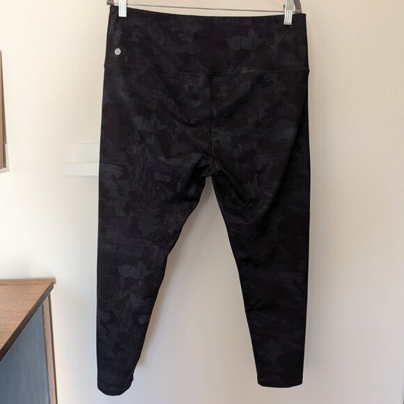 Zella Womens 7/8 Length Studio Leggings Gray Grey Black Camo Floral Print XL - Picture 5 of 6